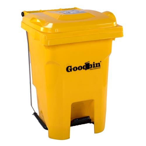 سطل زباله صنعتی 12 لیتری پدال دار گودبین نارنجی