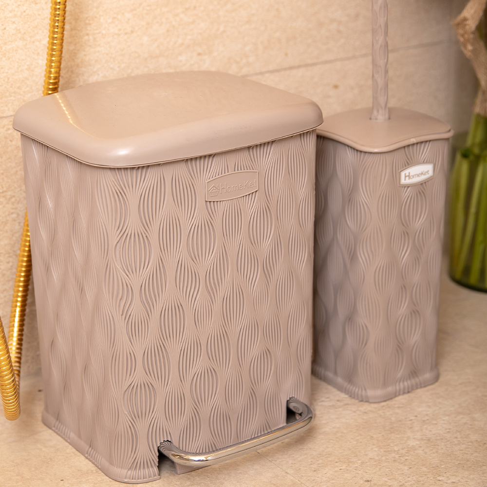 ست سطل پدال دار و فرچه توالت شور فلورا